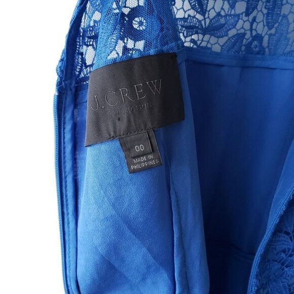 J Crew Party Cocktail Evening Lace Pencil Dress Sleeveless Royal Blue - Picture 7 of 10